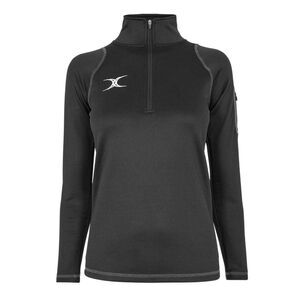 Gilbert Womens/Ladies Zip Neck  Sweatshirt / Black